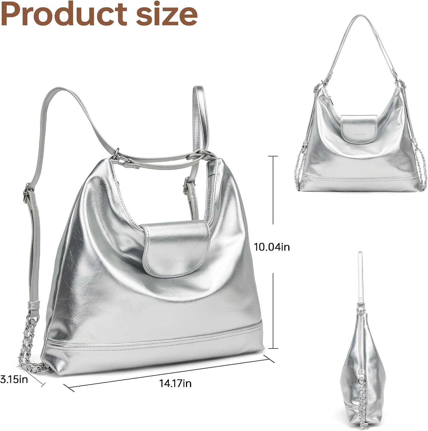 Detalle de Goinsound Convertible Backpack Purse in PU Leather