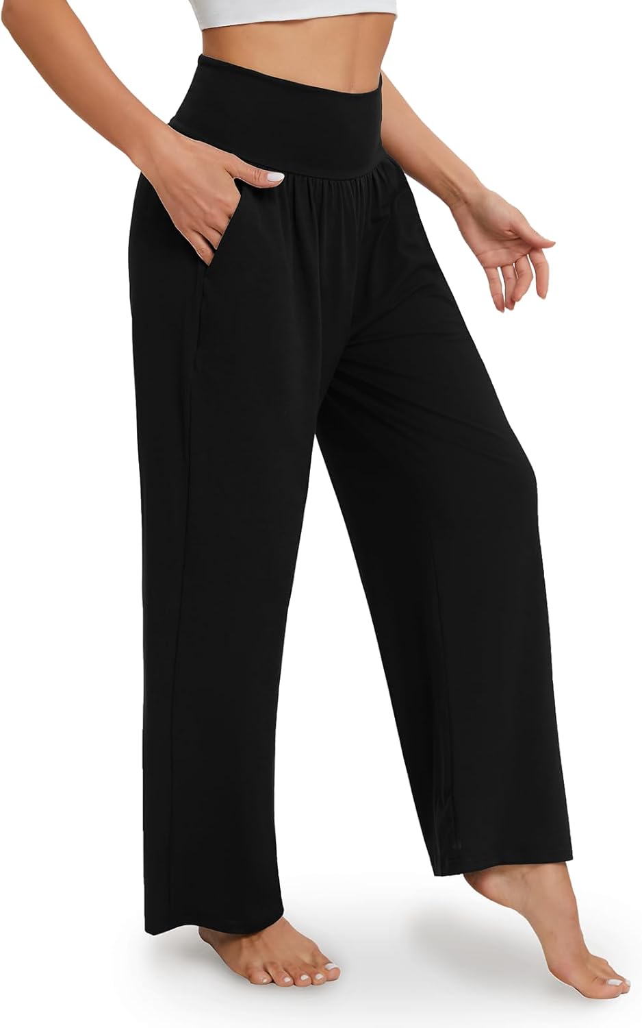 Thumbnail 1 de Gracyoga Wide Leg Yoga Pants — High Waisted with Pockets
