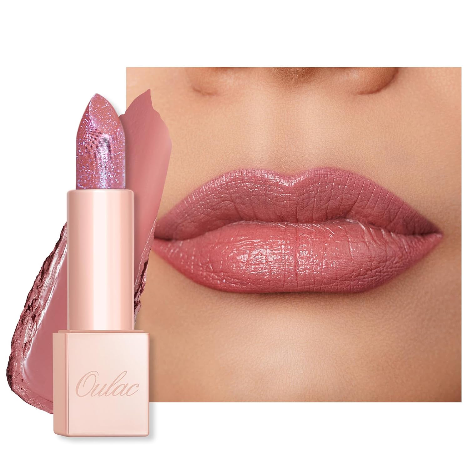 Detalle de OULAC Feuchtigkeits Glanz Lippenstift Rosa 05