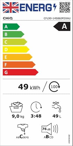 Thumbnail 9 de CHiQ 9kg Front Load Washing Machine with Class A for Large Families (Grey) – Space-Saving, Energy Efficient