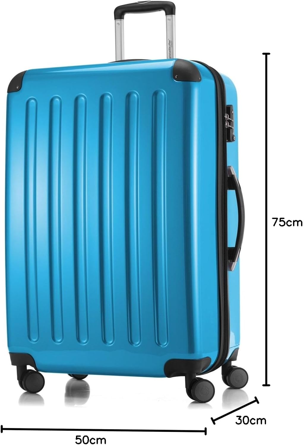 Thumbnail 4 de HAUPTSTADTKOFFER Alex – Valise Rigide Grande 75 cm (119 L) – Bleu Cyan