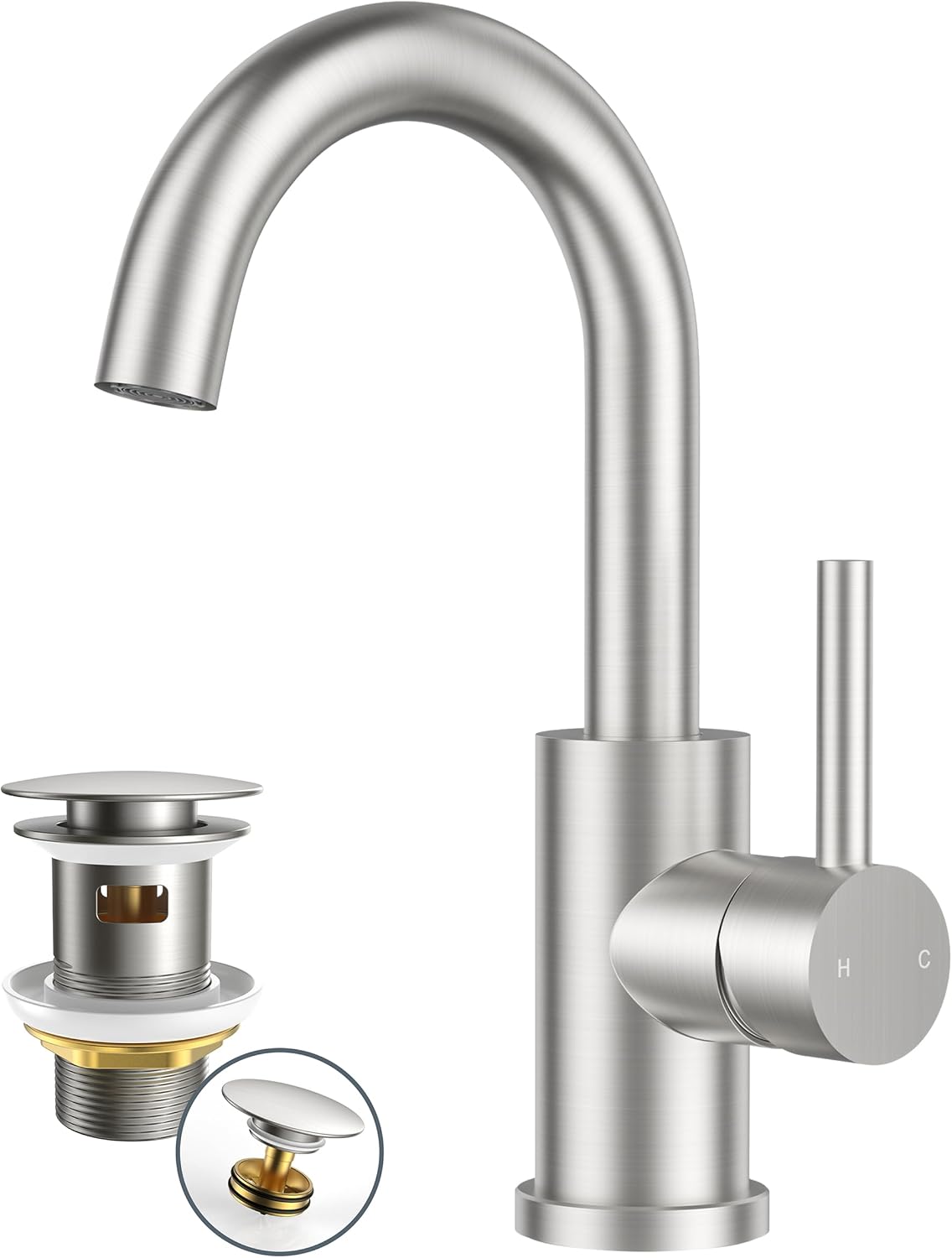 Detalle de FORIOUS Wasserhahn Bad mit 360° Drehung