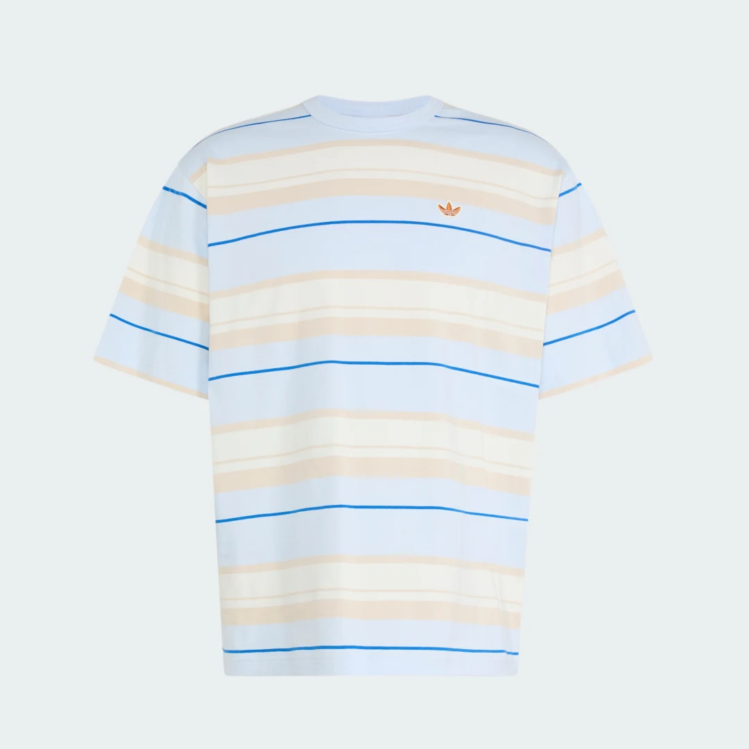 Thumbnail 3 de Camiseta Striped Crew Neck Adidas en azul