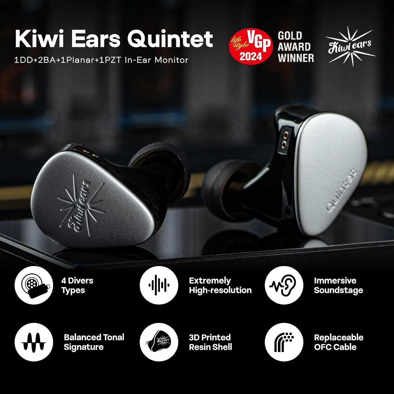 Thumbnail 1 de Linsoul Kiwi Ears Quintet In Ear Monitor