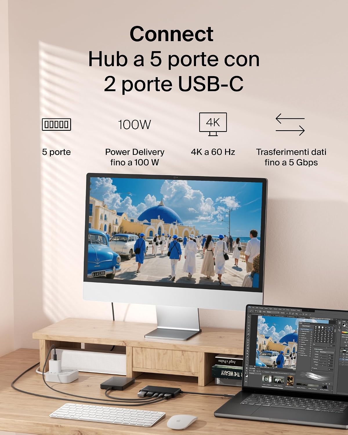 Thumbnail 1 de Belkin Hub USB-C a 5 Porte HDMI 4K 60 Hz