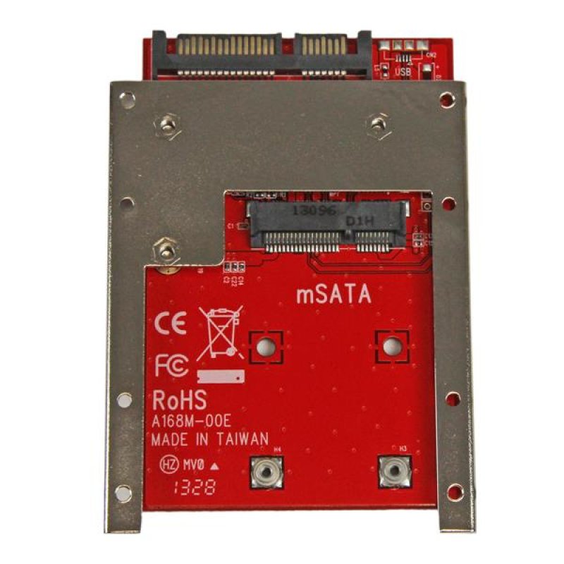 Detalle de Adaptador mSATA SSD StarTech SAT32MSAT257: convierte un SSD mSATA en un disco SATA 2,5'' con rendimiento de 6 Gbps