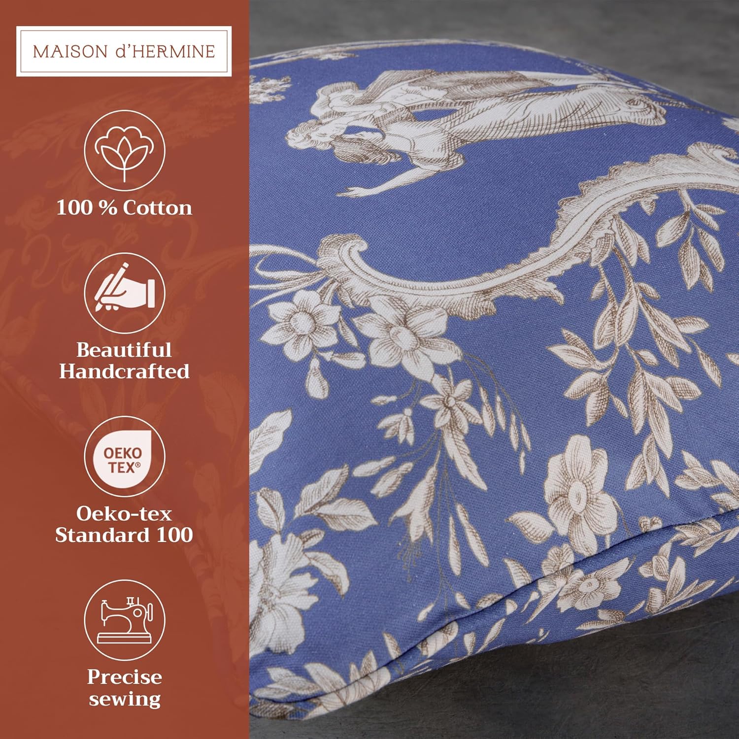 Detalle 2 de Maison d' Hermine 20x20 pillow cover 🛋