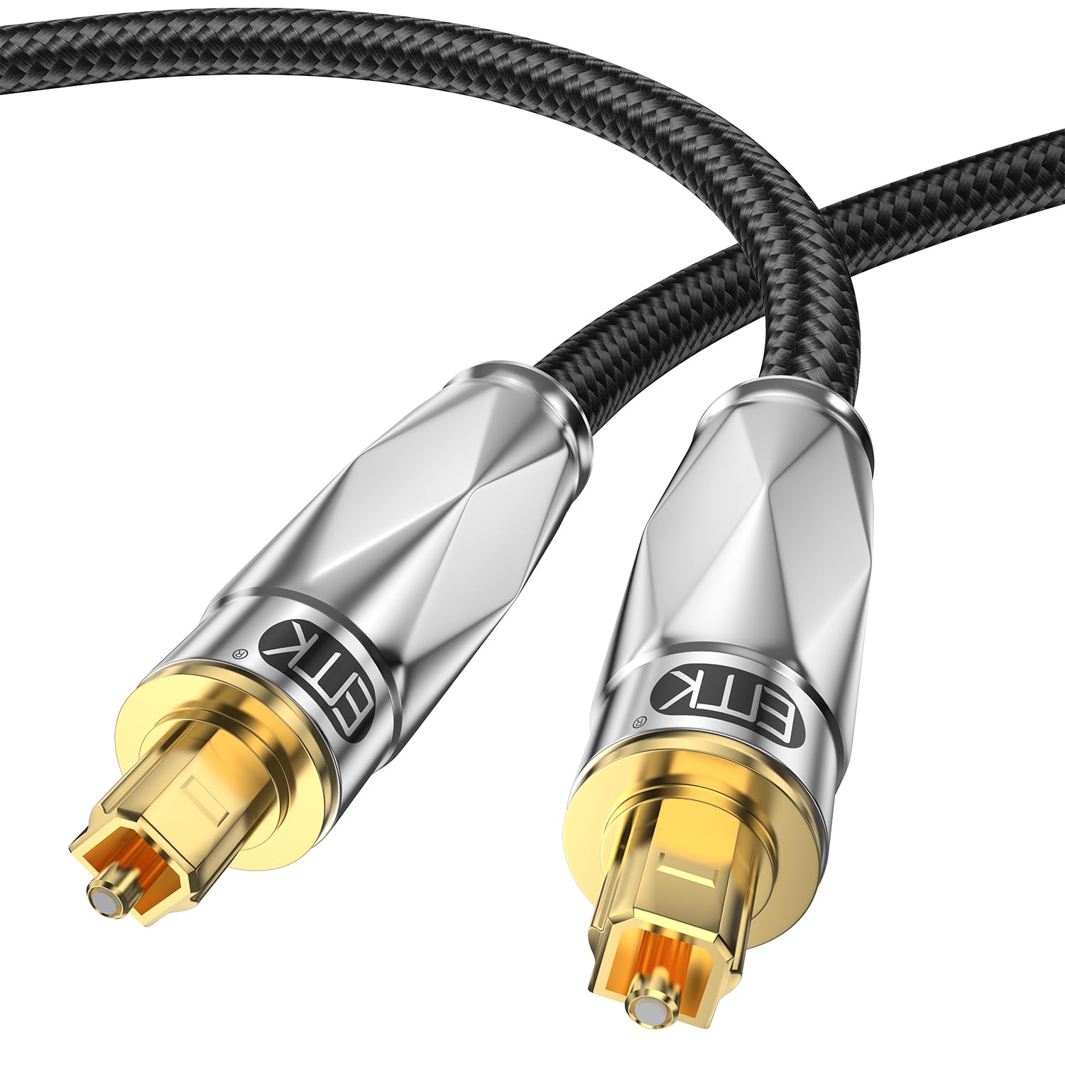 EMK Digital Optical Audio Cable (3 Metres) with 24K Gold Plated Connectors