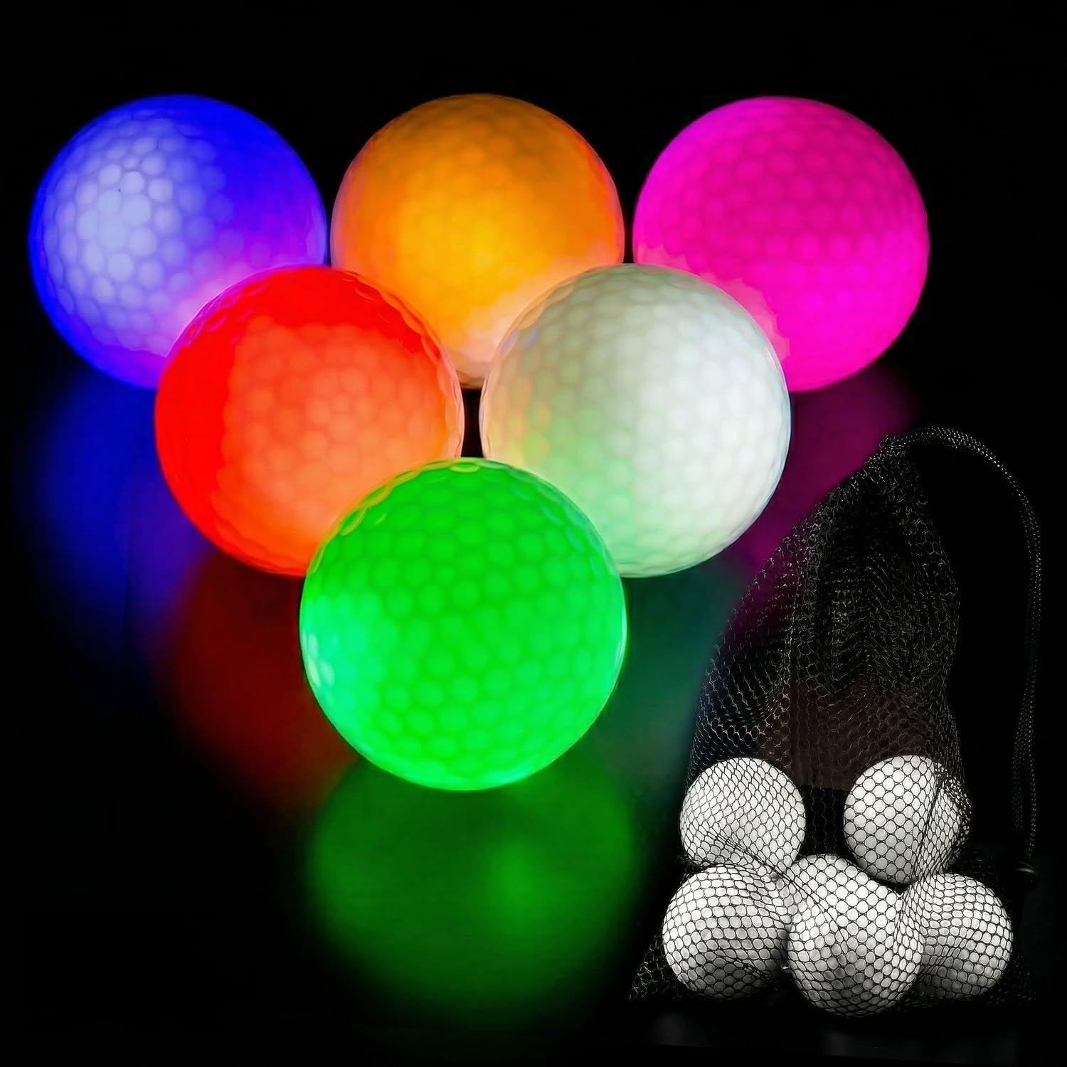 Detalle de THIODOON LED golf balls, 6-pack