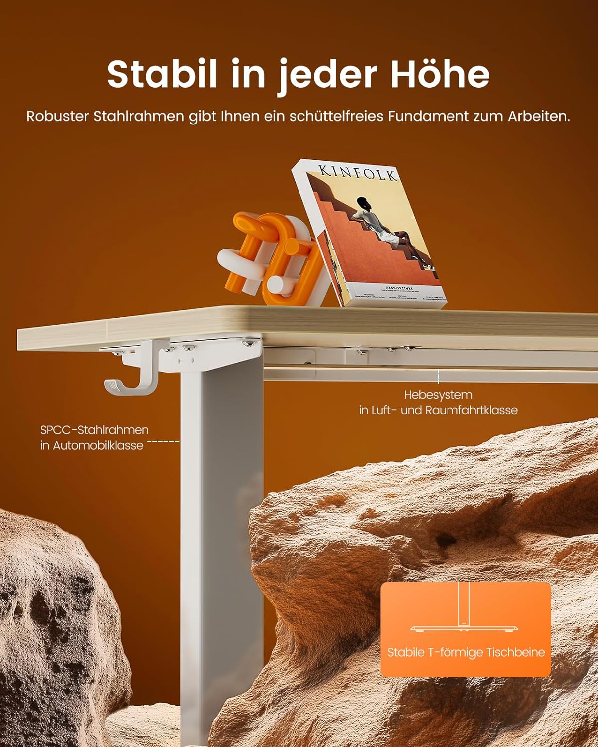 Thumbnail 3 de ErGear elektrisch höhenverstellbarer Schreibtisch 100×60 cm