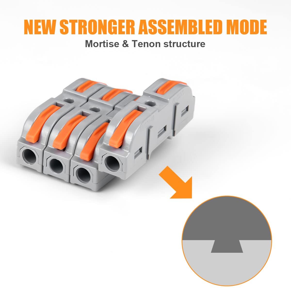 Thumbnail 3 de flintronic Wire Connectors: 80Pcs Quick Dual Wire Terminal Block, 2 Pin Peel-Free Push-Type Design