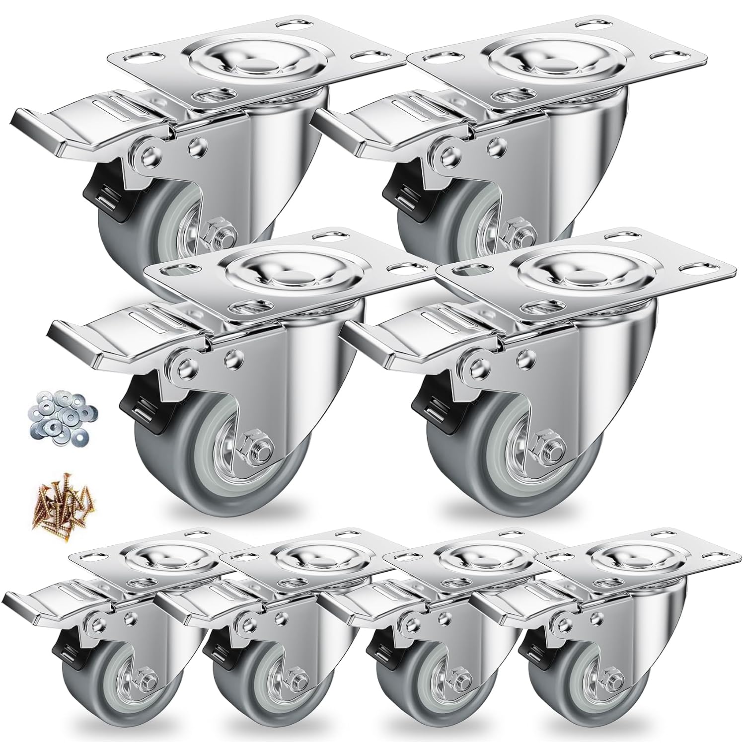 Thumbnail 6 de CLOATFET Plate Casters, 3-inch