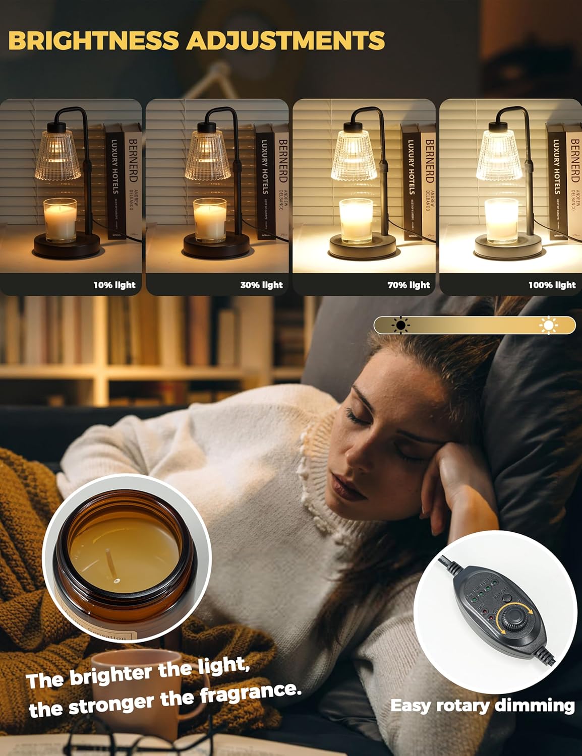 Detalle de GODONLIF Candle Warmer Lamp with Timer 🕯