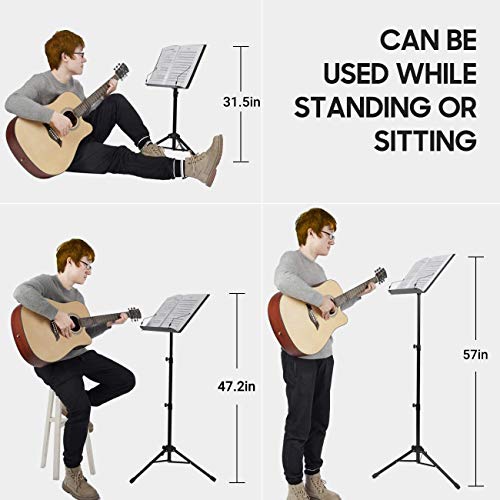 Detalle de CAHAYA Sheet Music Stand Dual-use Convert to Desktop Stand