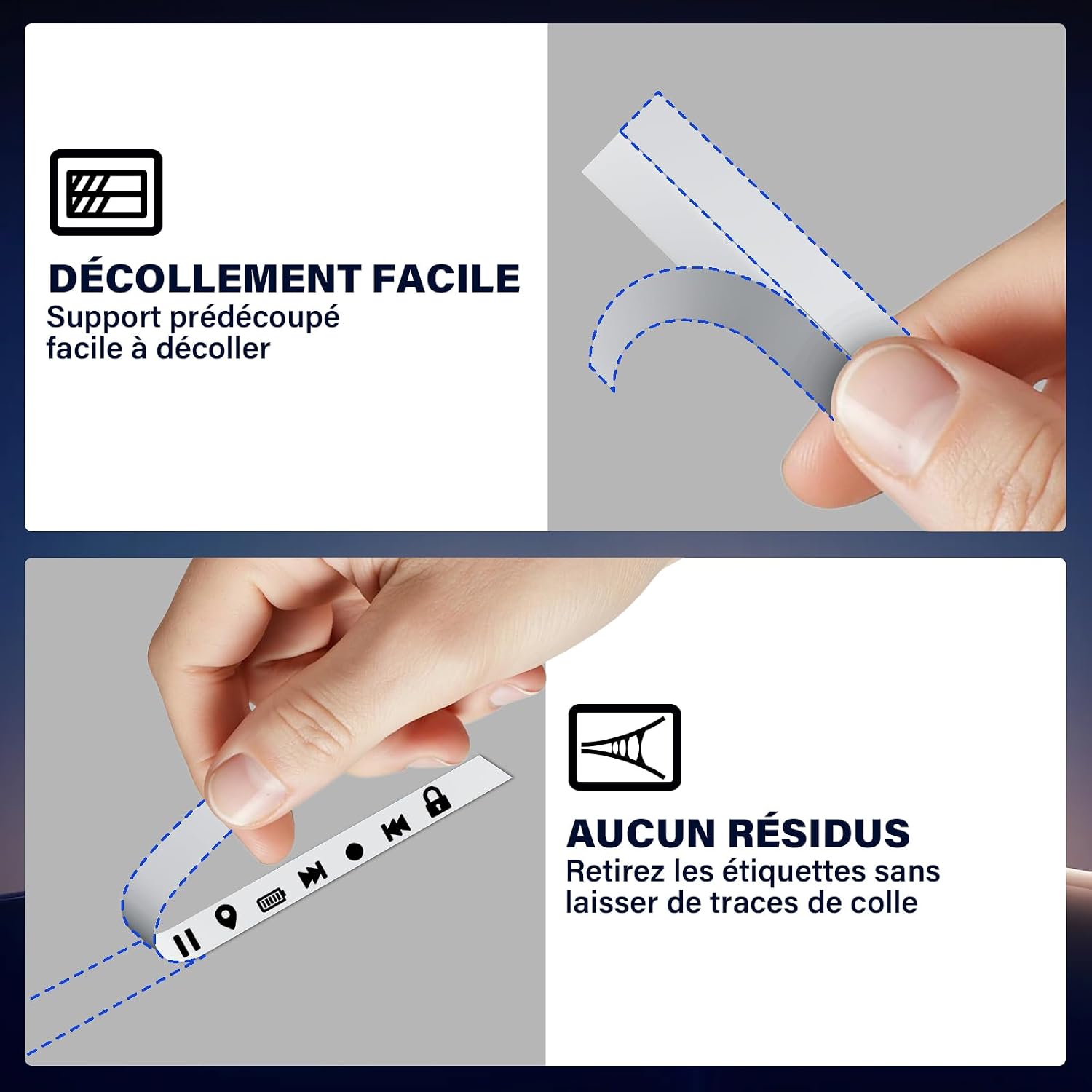 Thumbnail 2 de Ruban TZe-231 12 mm compatible PRINTORBIT pour Brother P-touch (TZe231/TZ 231/TZC231) — noir sur blanc