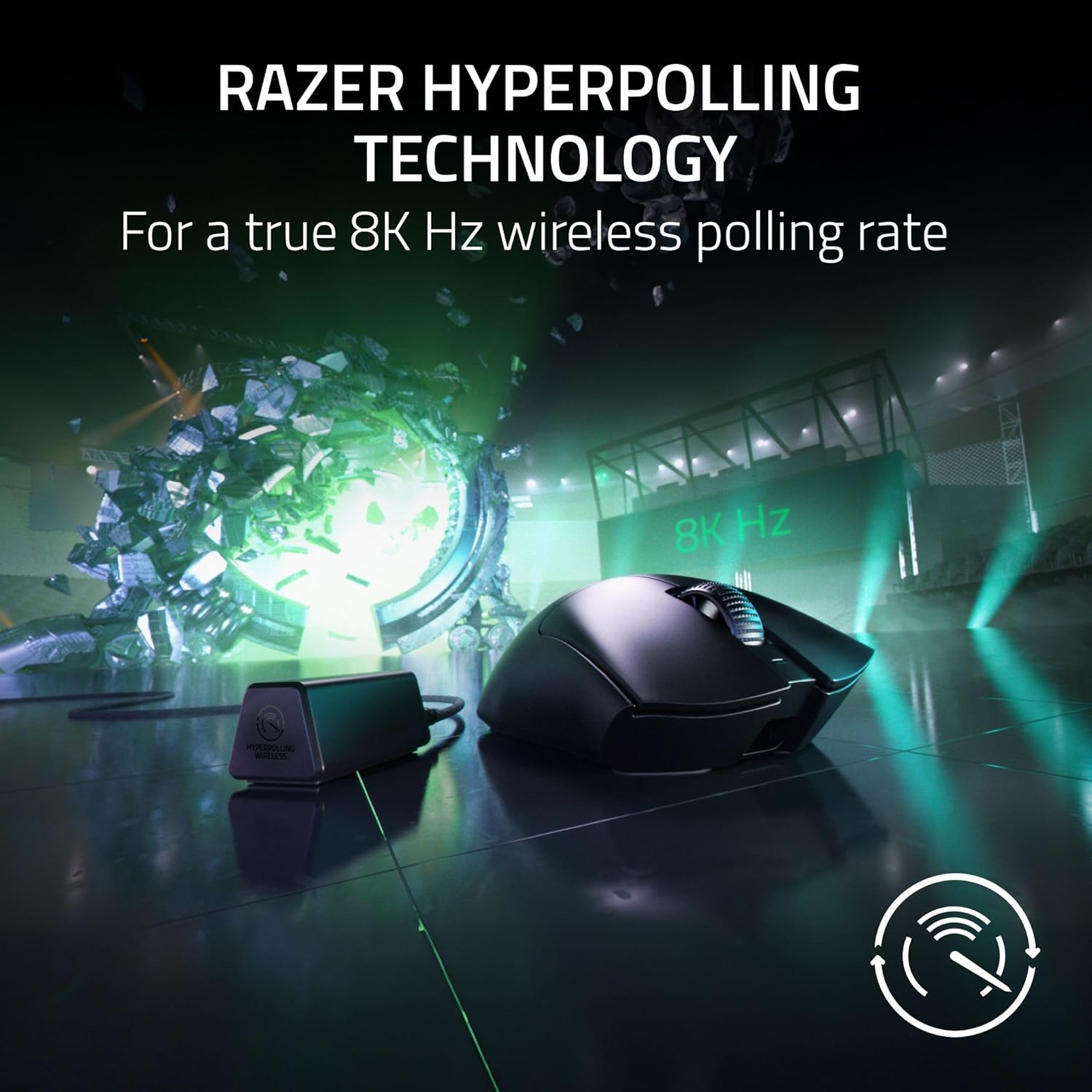 Detalle de Razer DeathAdder V3 Pro HyperPolling Wireless Mouse
