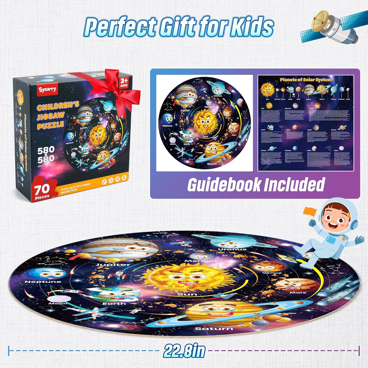 Detalle 2 de SYNARRY Giant Solar System 70-piece Floor Puzzle