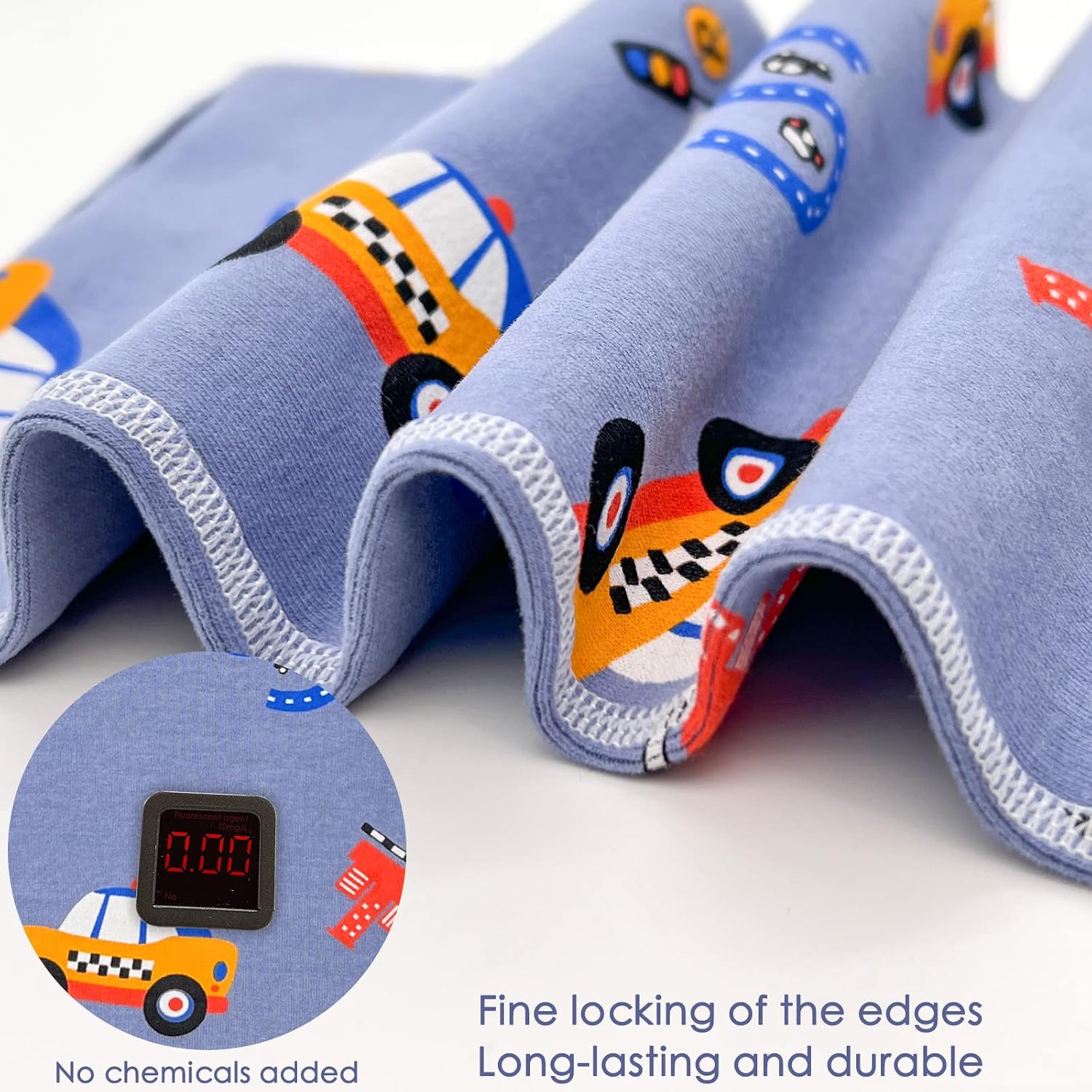 Detalle de ZYUPHY Loop Schal Kinder – Schlauchschal aus Bio-Baumwolle (95%) mit Cartoon-Design, 4er-Set