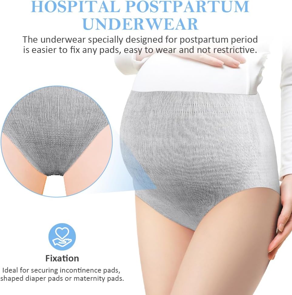 Thumbnail 6 de Culottes post-accouchement jetables ACWOO (lot de 4) : slips maternité taille haute pour incontinence et césarienne