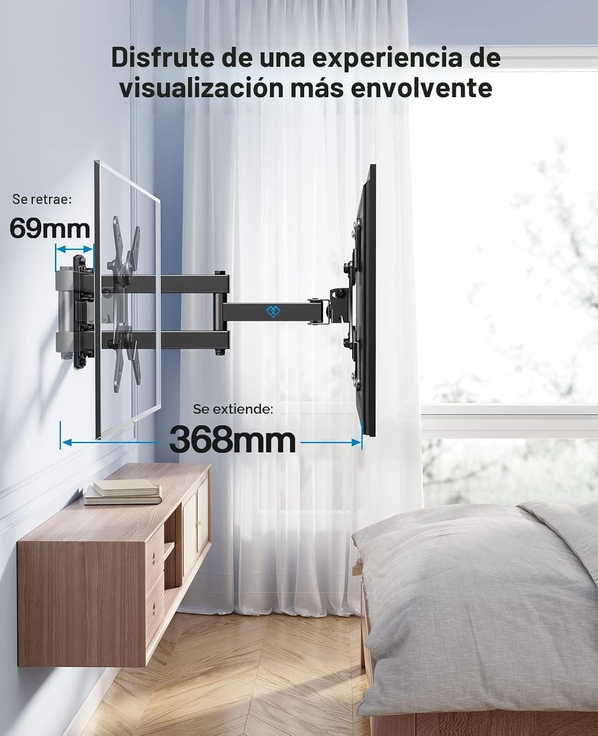 Thumbnail 2 de Soporte de TV Pared Articulado Inclinable 20kg