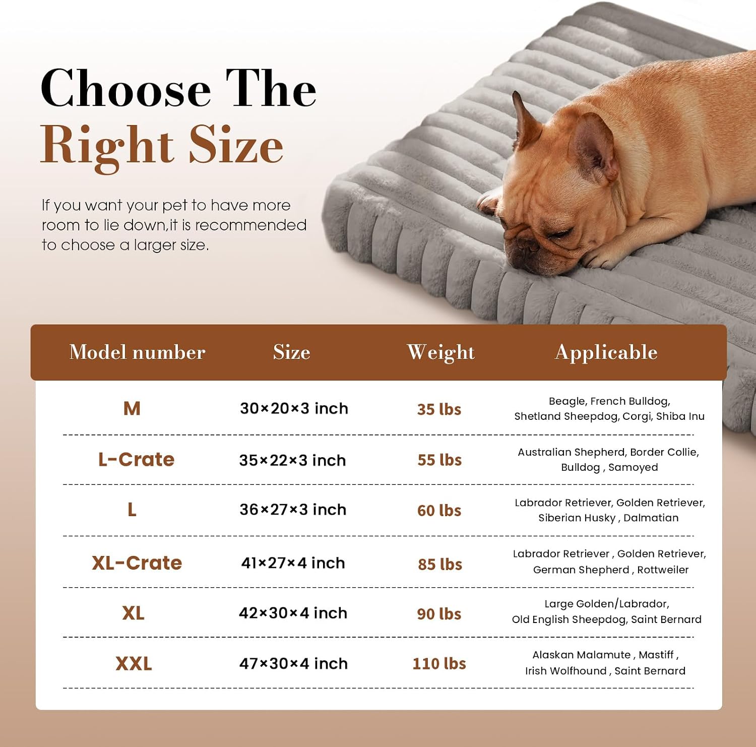Thumbnail 5 de Cozila Extra Large Orthopedic Dog Bed, 42 x 30 x 4 in, Egg Foam, Waterproof Liner