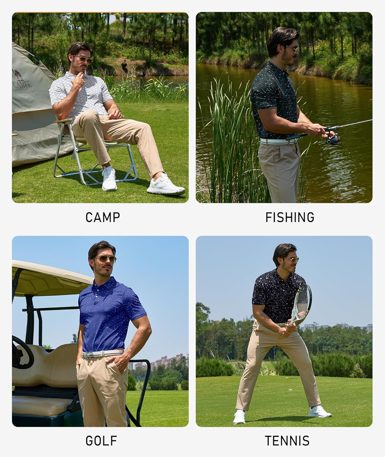 Detalle de ZITY golf polo shirts 5 pack UPF 50+