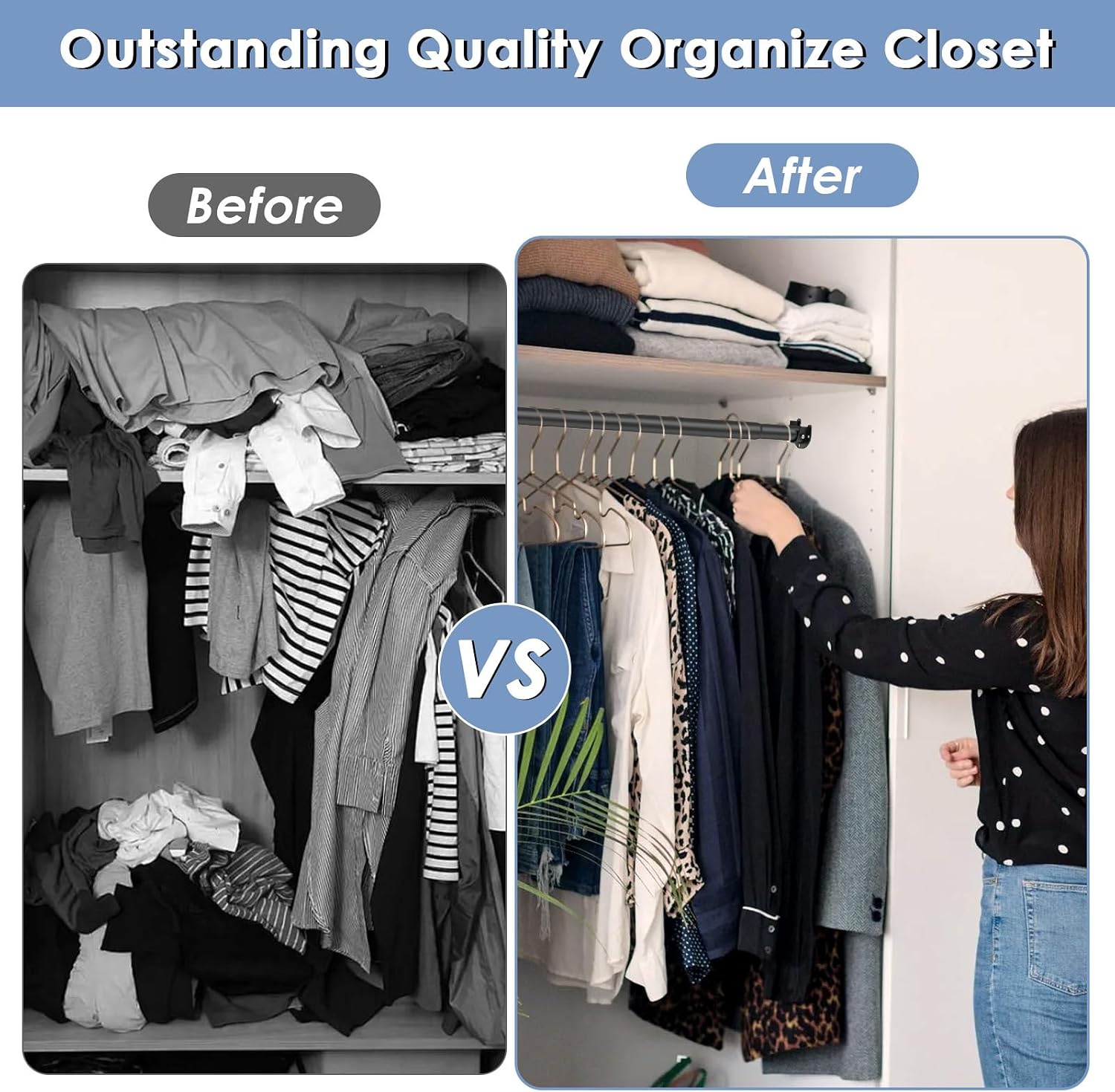 Thumbnail 4 de Wardrobe Rail 32mm Retractable 74–190cm