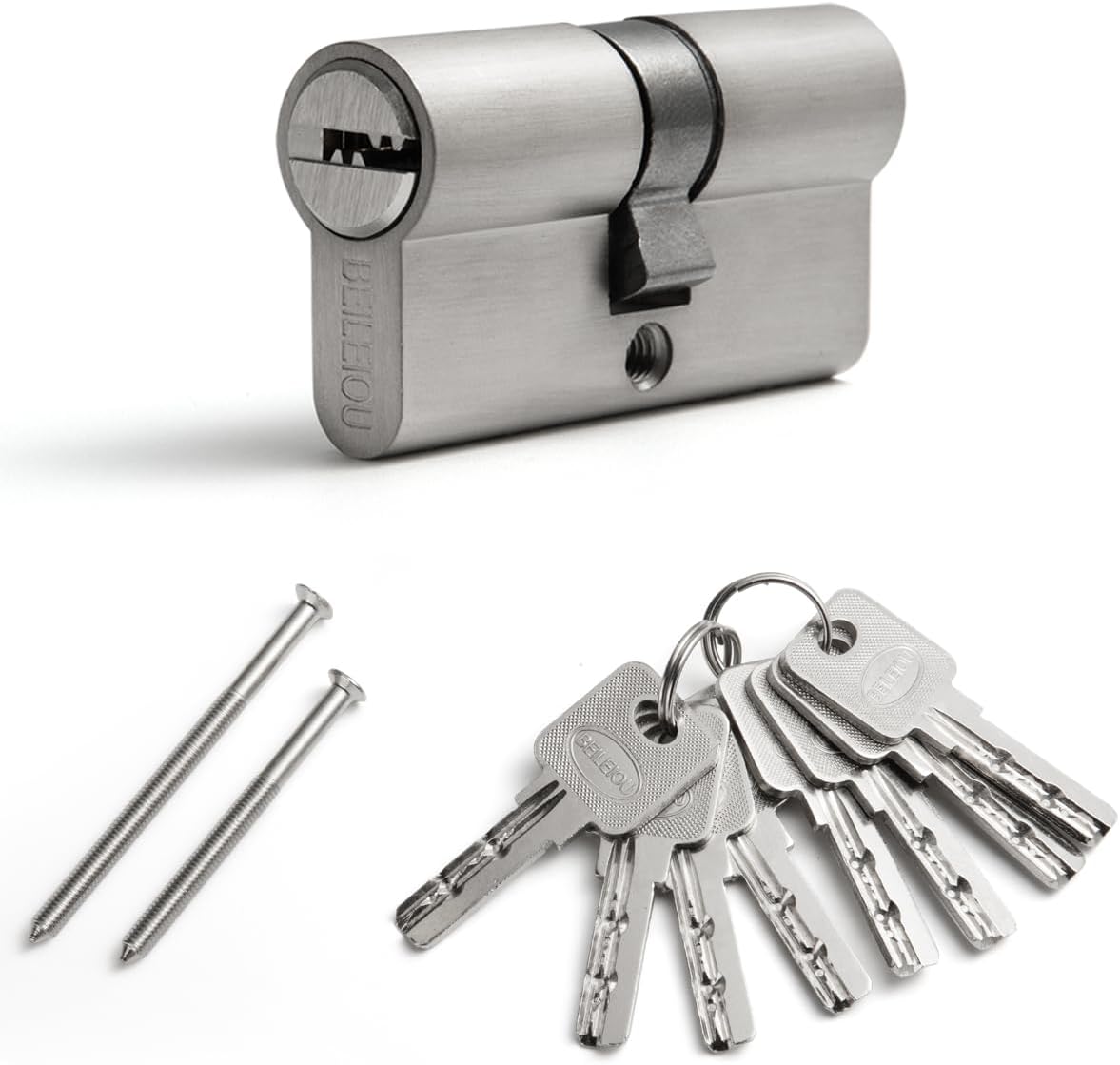 Cilindro di chiusura profilato 60mm (30/30) con 8 chiavi: sicurezza e versatilità per la tua porta