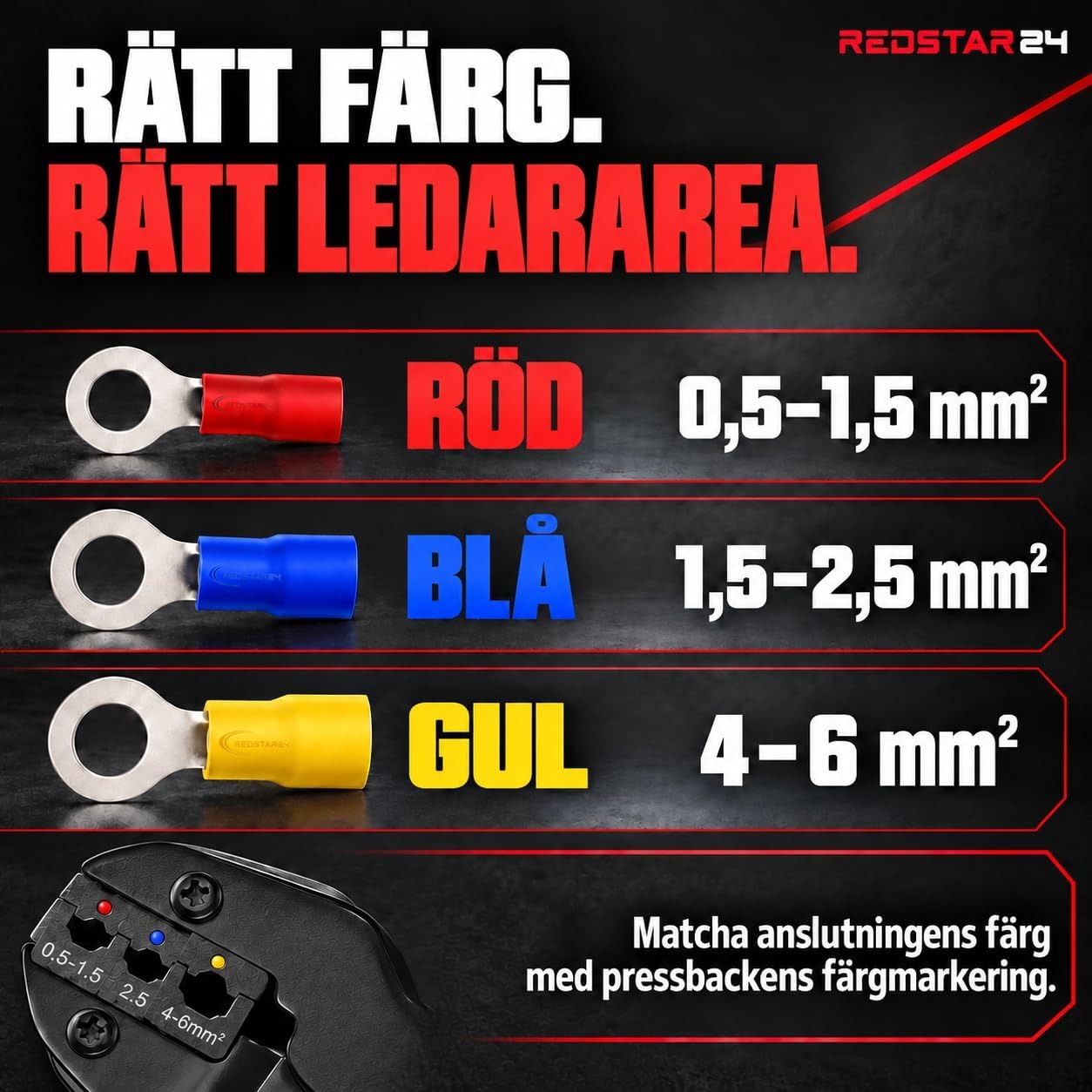 Detalle 2 de RedStar24 RS0022 kabelskotång med 700 kabelskor i 27 typer