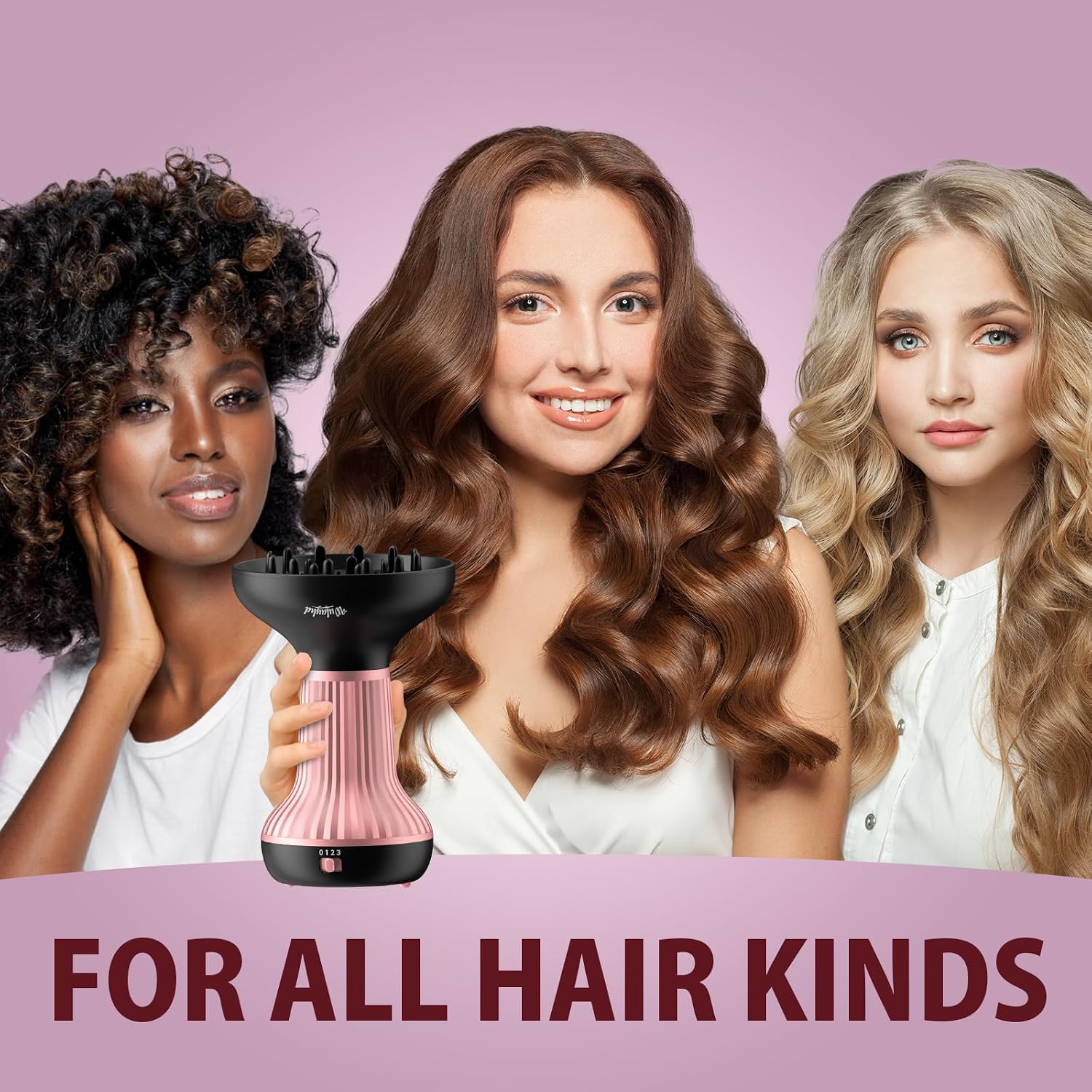 Thumbnail 6 de WUFAYHD Diffuser Hair Dryer for Curly Hair (2-in-1 Ionic & Ceramic) for Wavy, Curly & Coily Styles