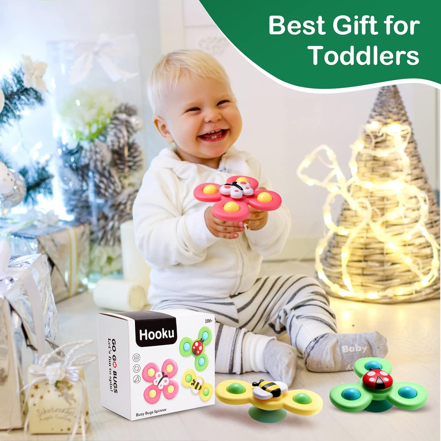 Thumbnail 5 de Hooku 3-Piece Suction Spinner Toys for Toddlers 🎲