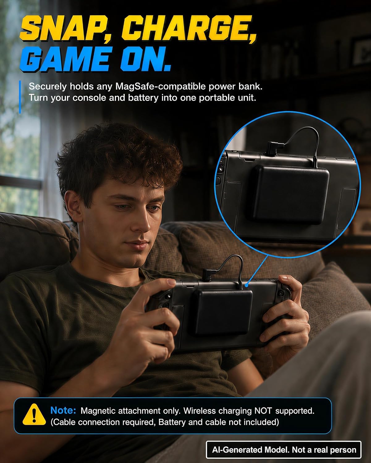 Detalle de iVoler 5-in-1 Schutz-Set für Nintendo Switch 2: magnetische, dockbare Schutzhülle inkl. Silikongriffe