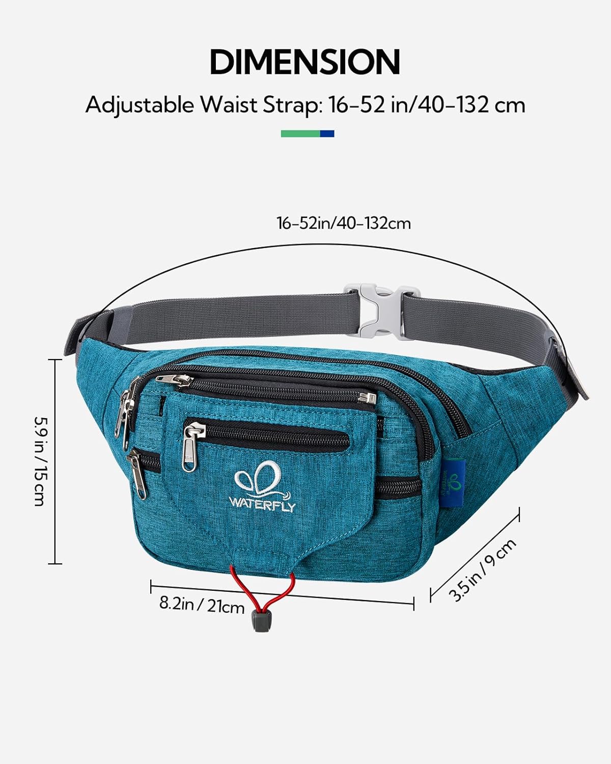 Thumbnail 1 de Waterfly Bum Bag Fanny Pack for Men and Women: A practical, multi-pocket waist pack for everyday use
