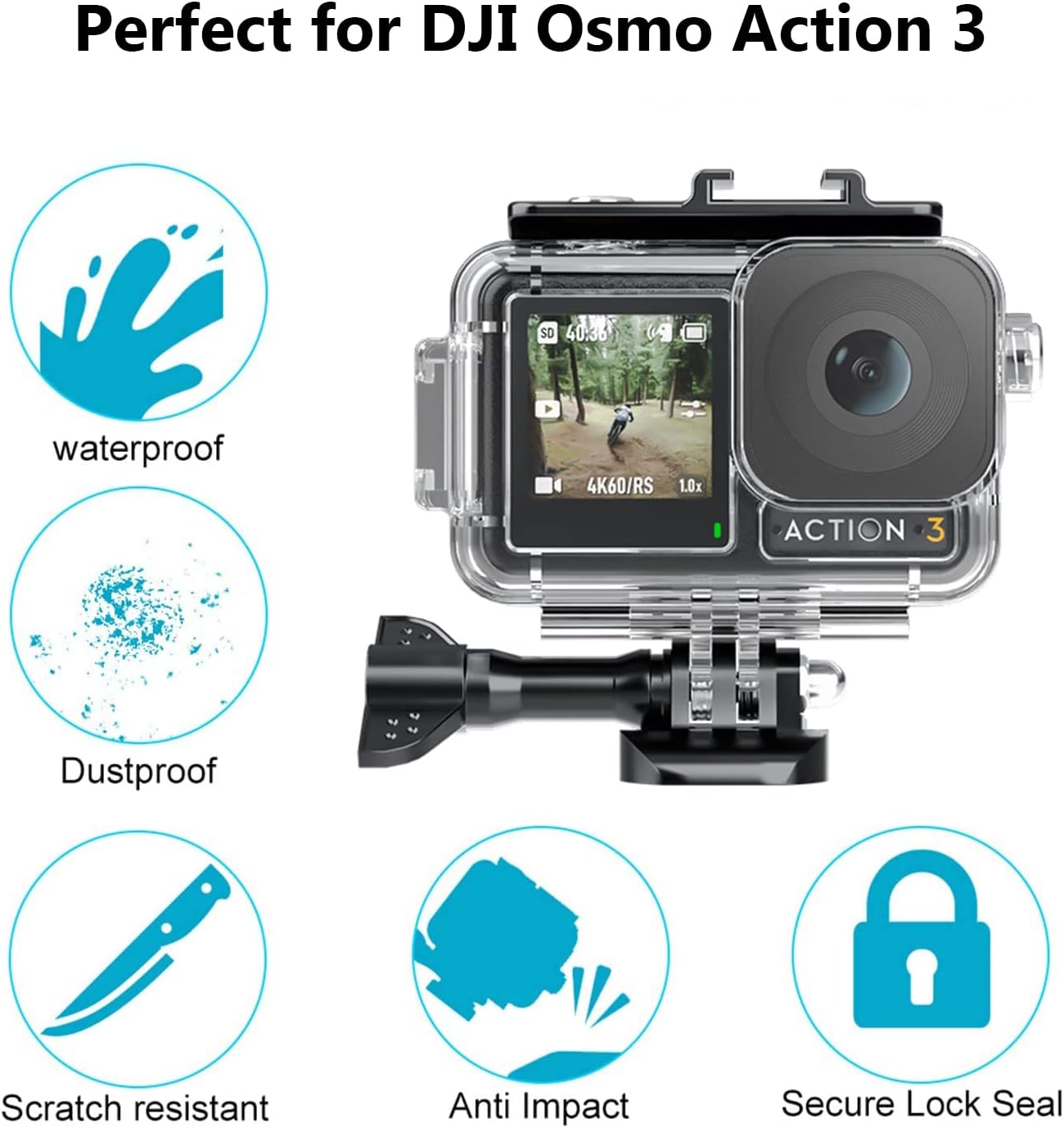 Thumbnail 4 de Linghuang 40M Waterproof Case for DJI Osmo Action 5 Pro / 4 / 3