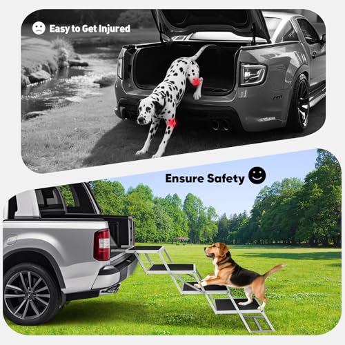 Thumbnail 4 de Extra Wide Dog Stairs Foldable Ramp 200 lbs
