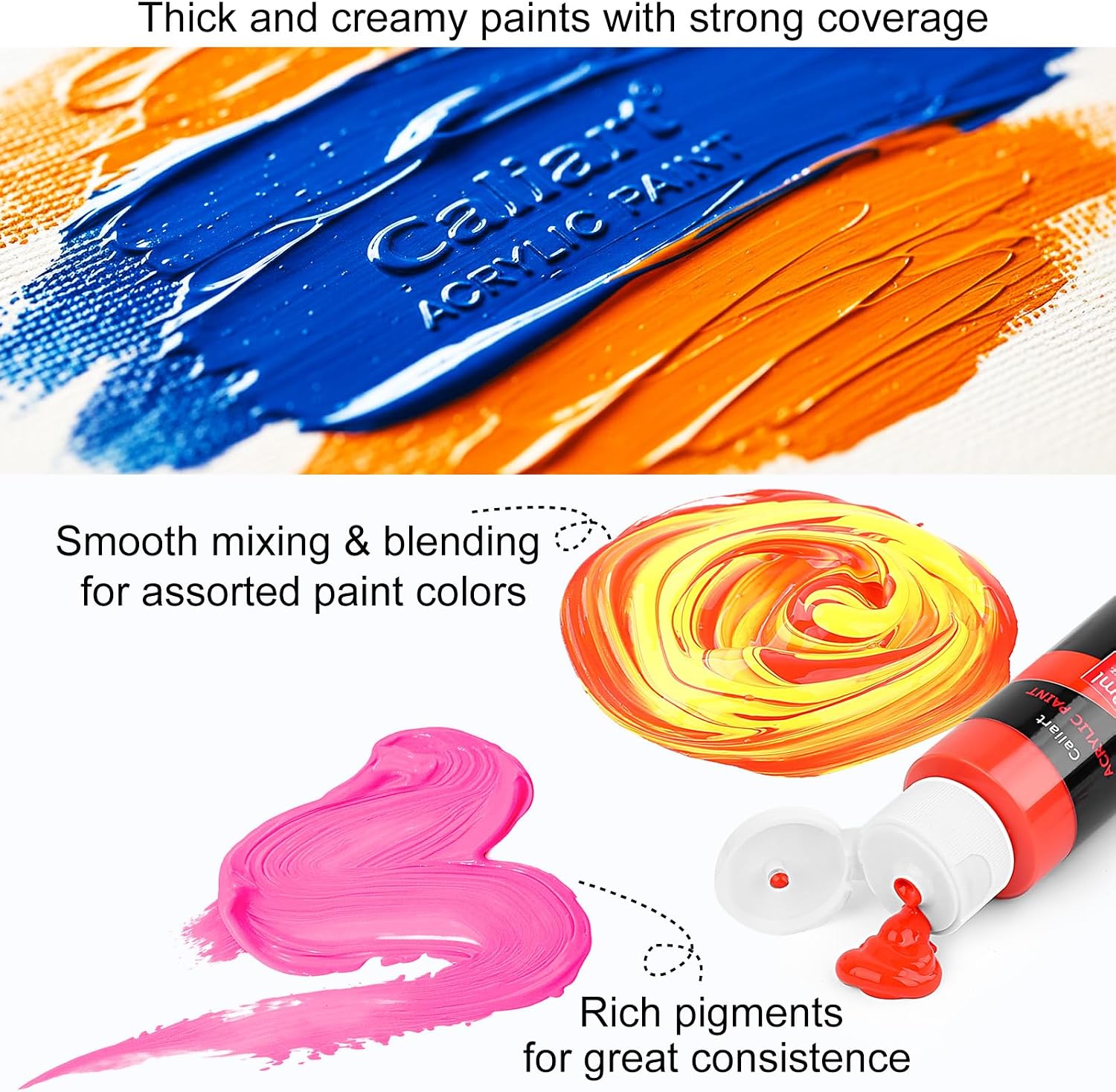 Thumbnail 3 de Caliart Acrylic Paint Set, 24 Colors