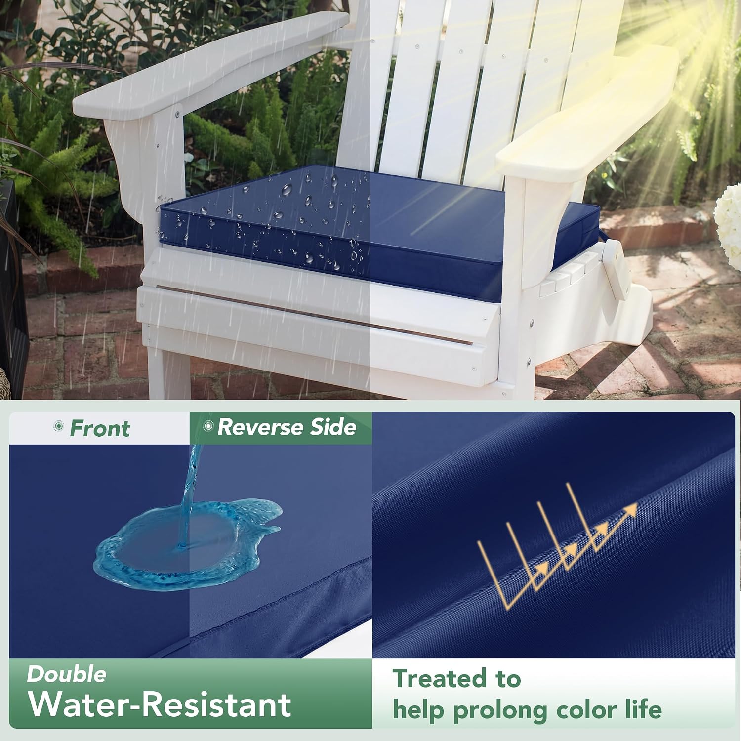 Detalle de Summsun Outdoor Chair Cushions 19 x 19 Inches