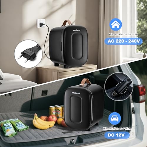 Detalle 2 de Enventor Mini Frigo 4L — refroidissement et chauffage nomade, 12V/230V, Noir