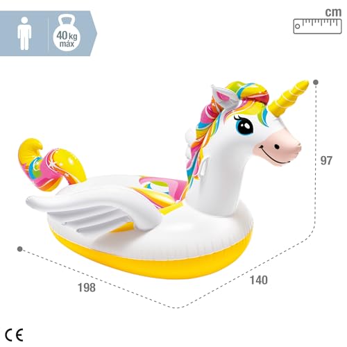 Detalle de Intex Siva_228799 Unicornio Hinchable: tamaño 198 x 140 x 97 cm para uso individual