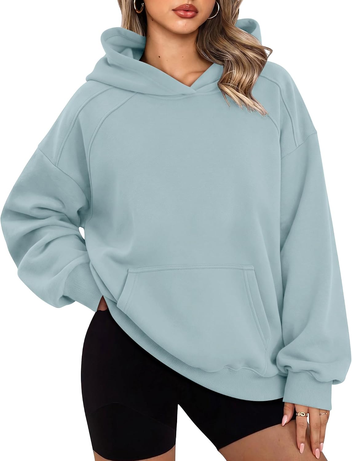 Detalle 2 de onlypuff Women's Oversized Hoodie, Polyester-Cotton Fleece