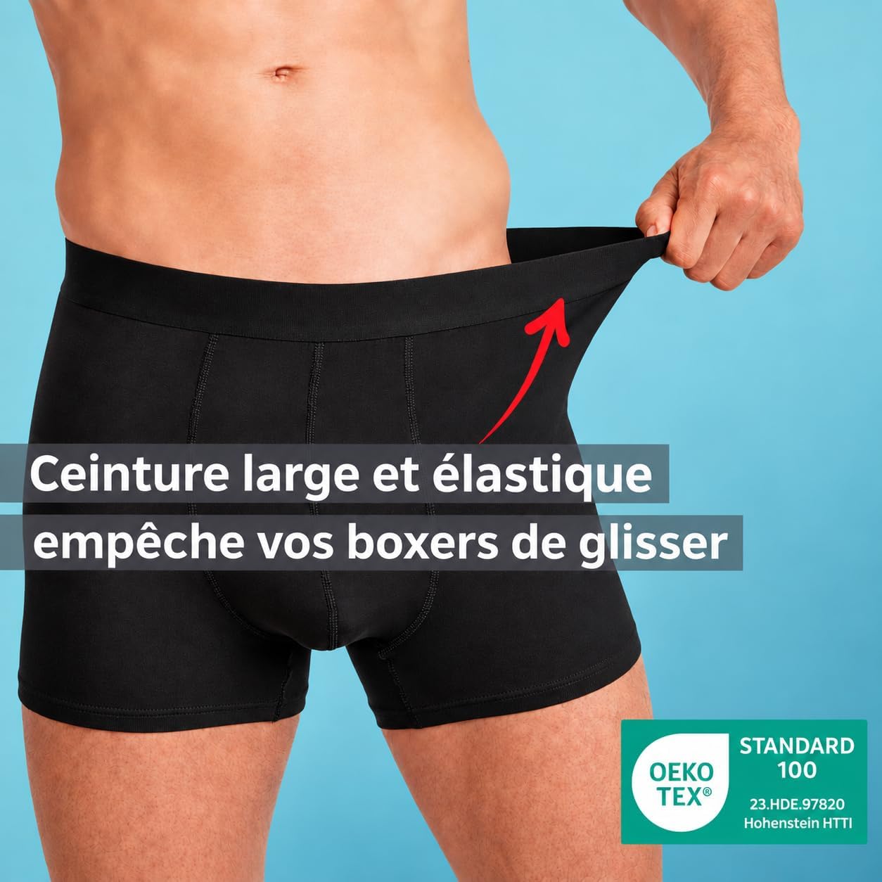 Detalle 2 de C also 100391 boxershorts voor heren, set van 10 in katoen en elastaan