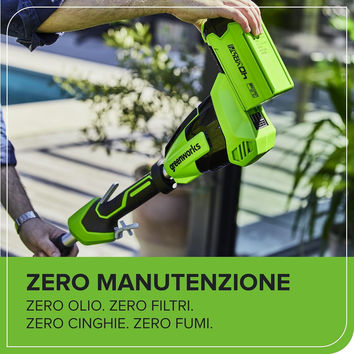 Thumbnail 6 de Greenworks G40PHA tagliasiepi a asta con albero divisibile e testa rotante fino a 125°