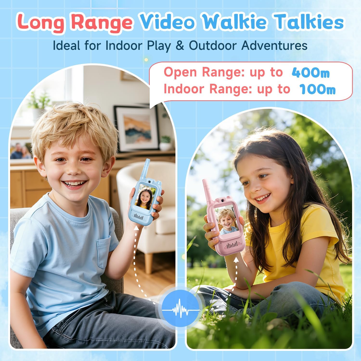Detalle 2 de Video Walkie Talkies 1000 ft Range, 2-Pack