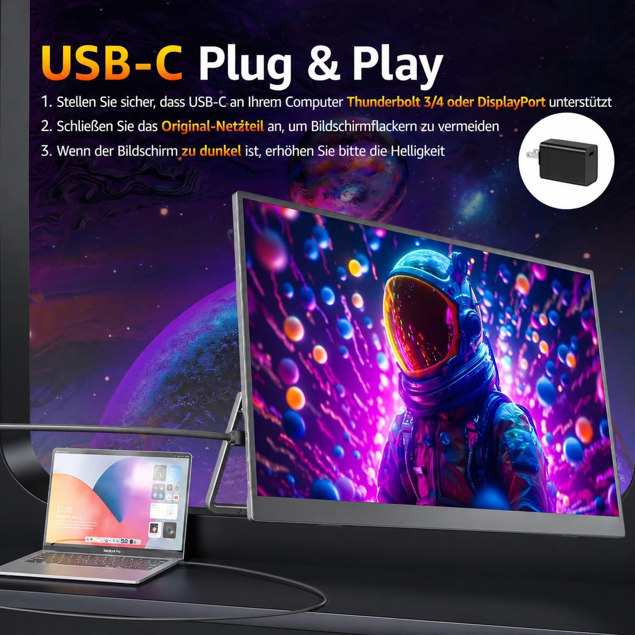 Thumbnail 1 de cocopar 18,5 Zoll tragbarer Monitor