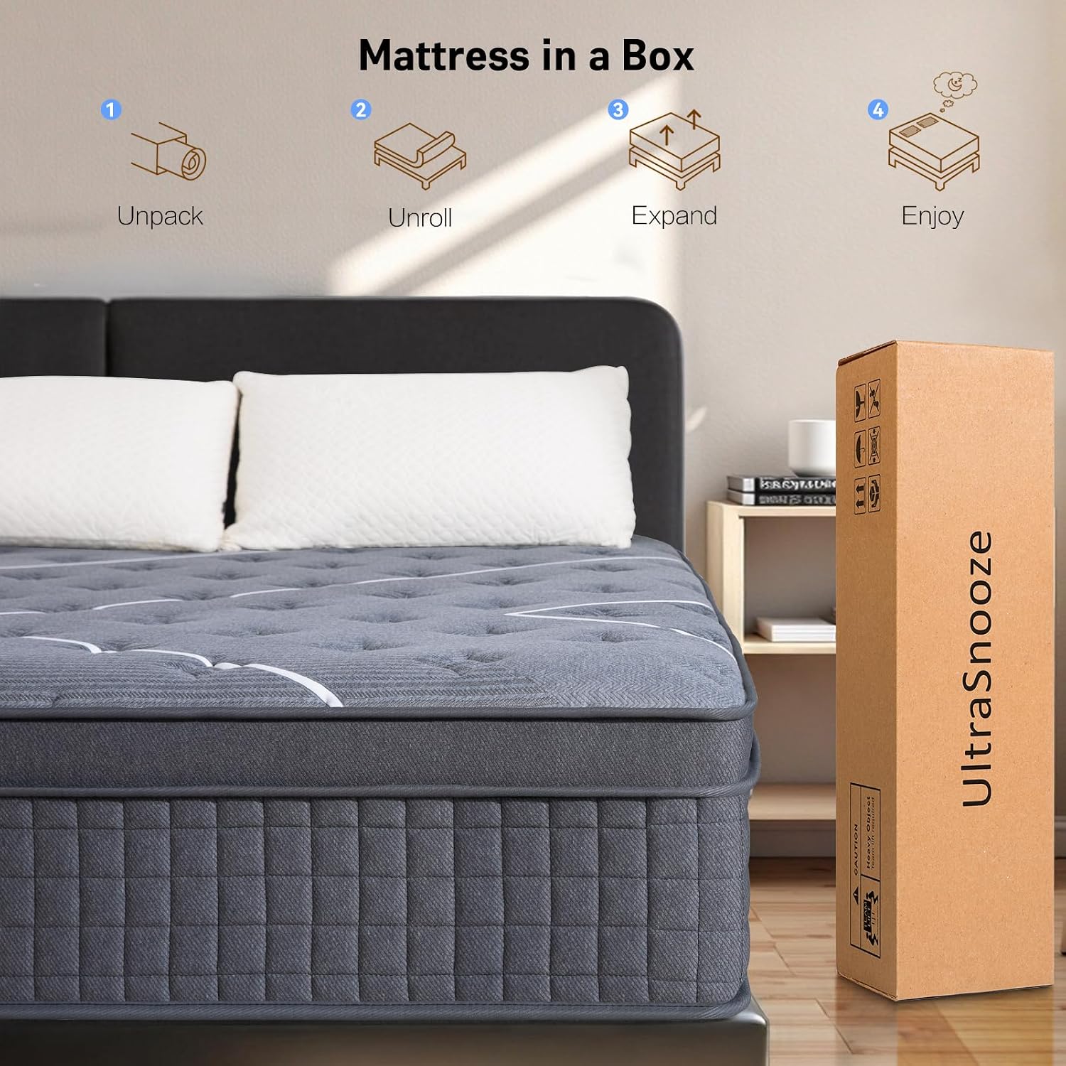 Thumbnail 6 de MORSEN MR212 Queen Hybrid Mattress, 12-Inch Gel Memory Foam and Pocket Coils