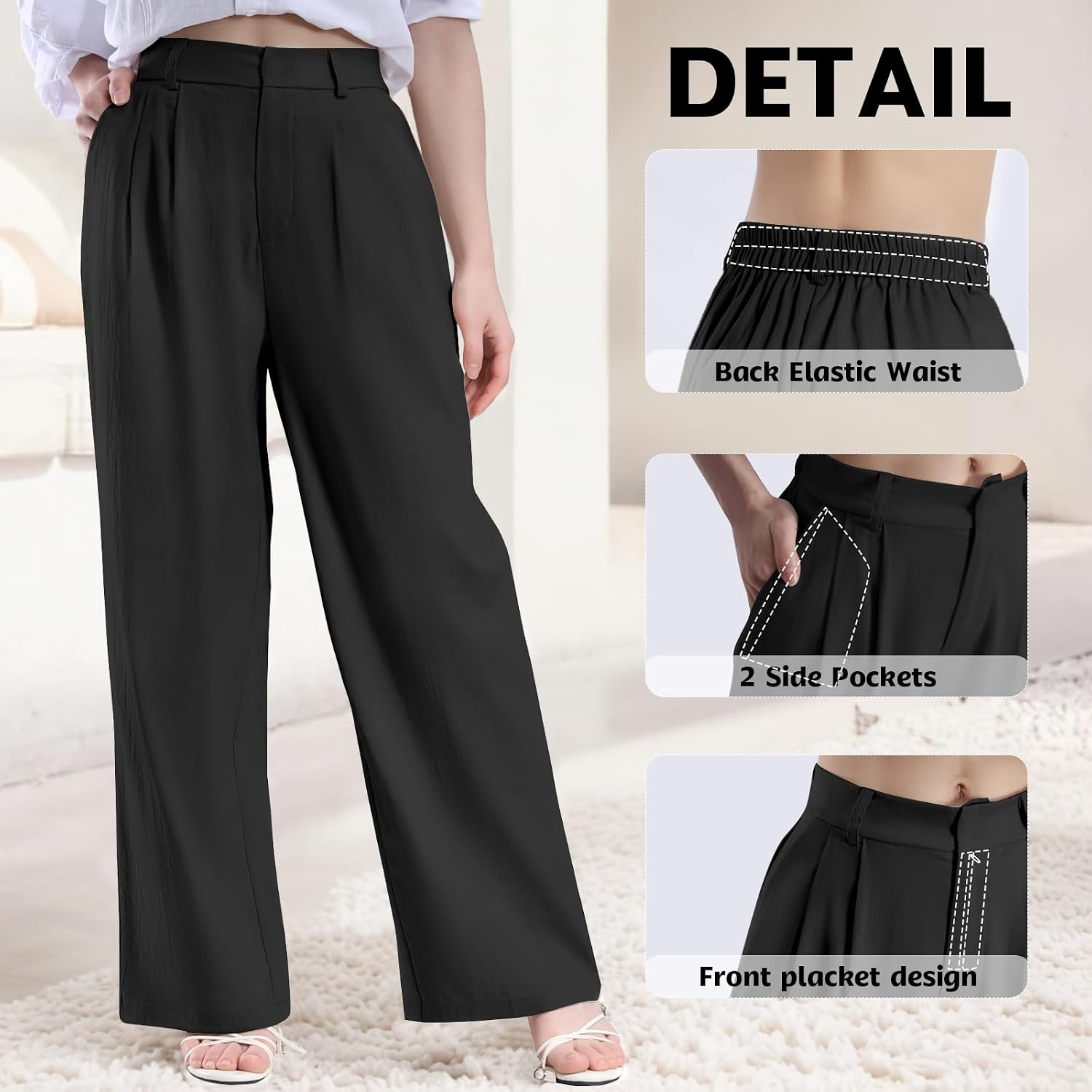 Thumbnail 4 de Glacspyg Damen Freizeithose Hochtailliert Herbst Winter