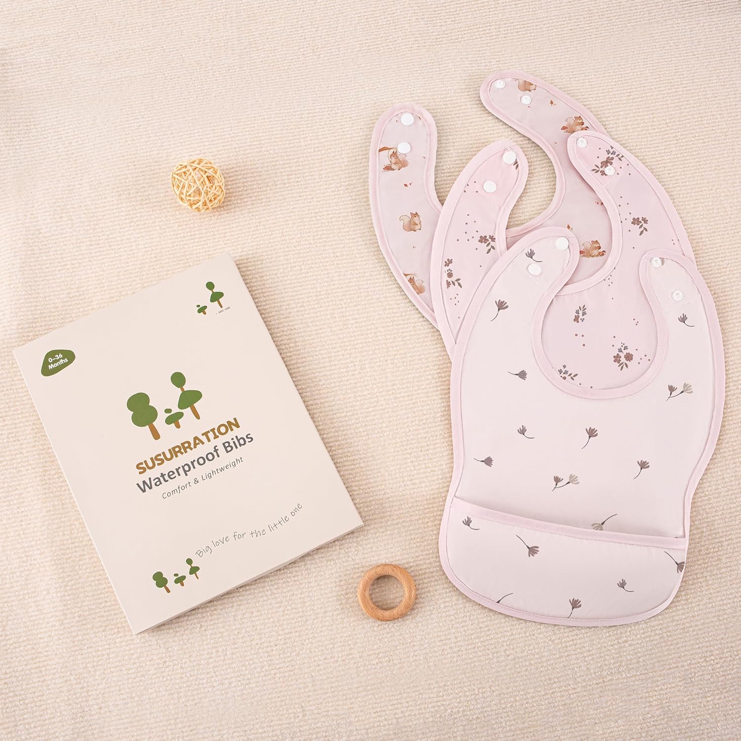 Thumbnail 6 de Susurration Bavoirs Bébé Imperméables — Lot 3, réutilisables et ajustables