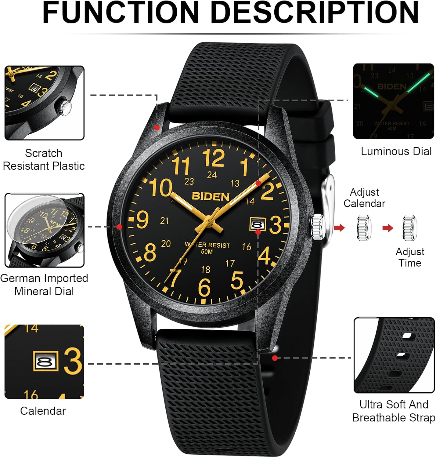 Thumbnail 6 de LN LENQIN Orologio Uomo 40 mm