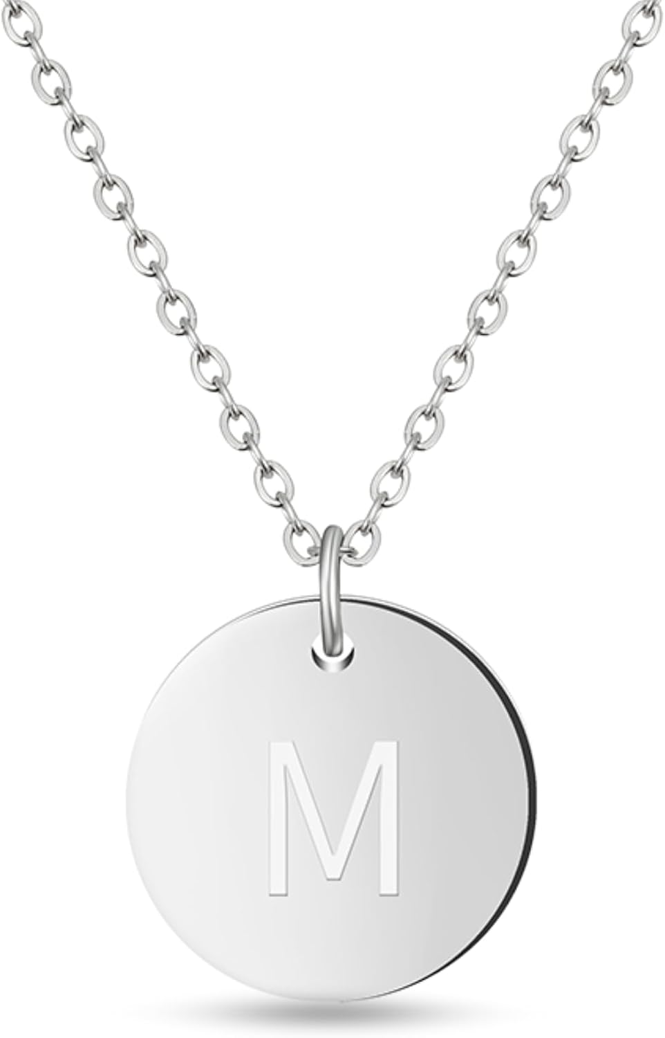 Detalle de GD GOOD.designs Buchstaben Kette Silber – wasserfeste Initialien-Halskette aus 316L Edelstahl
