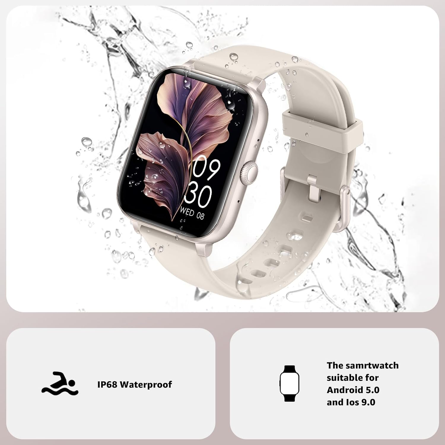 Thumbnail 6 de Smart Watch for Men & Women: 1.83" HD Touchscreen, 123+ Sports, Bluetooth Calling, IP67 Waterproof